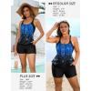 image:imageArolina Tankini Swimsuits for Women Modest Two Piece Blouson Bathing Suit Tank Top with Boy Shorts Pockets S24WBlue Stripes