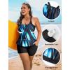 image:imageArolina Tankini Swimsuits for Women Modest Two Piece Blouson Bathing Suit Tank Top with Boy Shorts Pockets S24WDark Blue
