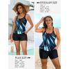 image:imageArolina Tankini Swimsuits for Women Modest Two Piece Blouson Bathing Suit Tank Top with Boy Shorts Pockets S24WDark Blue