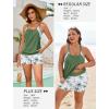 image:imageArolina Tankini Swimsuits for Women Modest Two Piece Blouson Bathing Suit Tank Top with Boy Shorts Pockets S24WMilitary Green