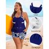 image:imageArolina Tankini Swimsuits for Women Modest Two Piece Blouson Bathing Suit Tank Top with Boy Shorts Pockets S24WNavy Blue