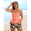 image:imageArolina Tankini Swimsuits for Women Modest Two Piece Blouson Bathing Suit Tank Top with Boy Shorts Pockets S24WOrange Flowers