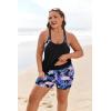 image:imageArolina Tankini Swimsuits for Women Modest Two Piece Blouson Bathing Suit Tank Top with Boy Shorts Pockets S24WPink Flamingo