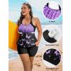 image:imageArolina Tankini Swimsuits for Women Modest Two Piece Blouson Bathing Suit Tank Top with Boy Shorts Pockets S24WPurple Butterfly