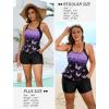 image:imageArolina Tankini Swimsuits for Women Modest Two Piece Blouson Bathing Suit Tank Top with Boy Shorts Pockets S24WPurple Butterfly