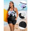 image:imageArolina Tankini Swimsuits for Women Modest Two Piece Blouson Bathing Suit Tank Top with Boy Shorts Pockets S24WPurple Flowers