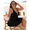image:imageArolina Womens One Piece Swimsuit Tummy Control Bathing Suit U Wire Slimming Swim Dress Plus Size Body Shaping SwimwearBlack