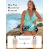 image:imageArolina Womens One Piece Swimsuit Tummy Control Bathing Suit U Wire Slimming Swim Dress Plus Size Body Shaping SwimwearBlue Butterfly