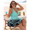 image:imageArolina Womens One Piece Swimsuit Tummy Control Bathing Suit U Wire Slimming Swim Dress Plus Size Body Shaping SwimwearBlue Butterfly
