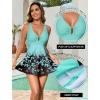image:imageArolina Womens One Piece Swimsuit Tummy Control Bathing Suit U Wire Slimming Swim Dress Plus Size Body Shaping SwimwearBlue Butterfly