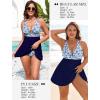 image:imageArolina Womens One Piece Swimsuit Tummy Control Bathing Suit U Wire Slimming Swim Dress Plus Size Body Shaping SwimwearBlue Floral