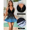 image:imageArolina Womens One Piece Swimsuit Tummy Control Bathing Suit U Wire Slimming Swim Dress Plus Size Body Shaping SwimwearBlue Shooting Star