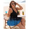 image:imageArolina Womens One Piece Swimsuit Tummy Control Bathing Suit U Wire Slimming Swim Dress Plus Size Body Shaping SwimwearBlue Shooting Star