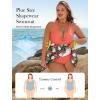 image:imageArolina Womens One Piece Swimsuit Tummy Control Bathing Suit U Wire Slimming Swim Dress Plus Size Body Shaping SwimwearCoral Pink Leaf