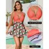 image:imageArolina Womens One Piece Swimsuit Tummy Control Bathing Suit U Wire Slimming Swim Dress Plus Size Body Shaping SwimwearCoral Pink Leaf