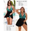 image:imageArolina Womens One Piece Swimsuit Tummy Control Bathing Suit U Wire Slimming Swim Dress Plus Size Body Shaping SwimwearFluorescent Green Leaves