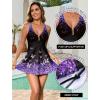 image:imageArolina Womens One Piece Swimsuit Tummy Control Bathing Suit U Wire Slimming Swim Dress Plus Size Body Shaping SwimwearPurple Butterfly