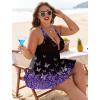 image:imageArolina Womens One Piece Swimsuit Tummy Control Bathing Suit U Wire Slimming Swim Dress Plus Size Body Shaping SwimwearPurple Butterfly