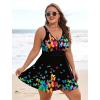 image:imageArolina Womens Plus Size Tankini Swimsuits Swim Dress Two Piece Bathing Suits V Neck Swimwear with High Waist BoyshortsButterfly