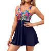 image:imageArolina Plus Size Swimdress for Women High Waisted Tummy Control Tankini Bathing Suits Two Piece Swimsuits with BoyshortsFlower20