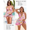 image:imageArolina Womens One Piece Swimsuit Tummy Control Bathing Suit U Wire Slimming Swim Dress Plus Size Body Shaping SwimwearColorful Floral