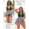 image:imageArolina Womens One Piece Swimsuit Tummy Control Bathing Suit U Wire Slimming Swim Dress Plus Size Body Shaping SwimwearDark Green Floral