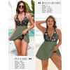 image:imageArolina Womens One Piece Swimsuit Tummy Control Bathing Suit U Wire Slimming Swim Dress Plus Size Body Shaping SwimwearGreen Floral