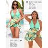 image:imageArolina Womens One Piece Swimsuit Tummy Control Bathing Suit U Wire Slimming Swim Dress Plus Size Body Shaping SwimwearLake Green Floral
