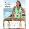 image:imageArolina Womens One Piece Swimsuit Tummy Control Bathing Suit U Wire Slimming Swim Dress Plus Size Body Shaping SwimwearLake Green Floral