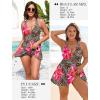 image:imageArolina Womens One Piece Swimsuit Tummy Control Bathing Suit U Wire Slimming Swim Dress Plus Size Body Shaping SwimwearLeopard