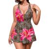image:imageArolina Womens One Piece Swimsuit Tummy Control Bathing Suit U Wire Slimming Swim Dress Plus Size Body Shaping SwimwearLeopard