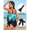 image:imageArolina Tankini Tops for Women Modest Swim Tops Only Bathing Suit with Side Straps No Bottom S22WBlue Flowers