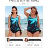 image:imageArolina Tankini Tops for Women Modest Swim Tops Only Bathing Suit with Side Straps No Bottom S22WBlue Oblique Stripes