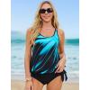 image:imageArolina Tankini Tops for Women Modest Swim Tops Only Bathing Suit with Side Straps No Bottom S22WBlue Oblique Stripes