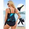 image:imageArolina Tankini Tops for Women Modest Swim Tops Only Bathing Suit with Side Straps No Bottom S22WBlue Oblique Stripes