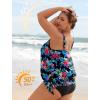 image:imageArolina Tankini Tops for Women Modest Swim Tops Only Bathing Suit with Side Straps No Bottom S22WColorful Leaves