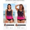 image:imageArolina Tankini Tops for Women Modest Swim Tops Only Bathing Suit with Side Straps No Bottom S22WPink Gradient