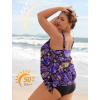 image:imageArolina Tankini Tops for Women Modest Swim Tops Only Bathing Suit with Side Straps No Bottom S22WPurple Paisley Print