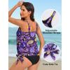 image:imageArolina Tankini Tops for Women Modest Swim Tops Only Bathing Suit with Side Straps No Bottom S22WPurple Paisley Print