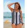 image:imageArolina Tankini Tops for Women Modest Swim Tops Only Bathing Suit with Side Straps No Bottom S22WWhite Ripples