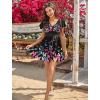 image:imageArolina Womens Plus Size Tankini Swimsuits Swim Dress Mesh Bathing Suits Two Piece Ruffle V Neck Swimwear with Swim ShortsMulticolor Butterfly