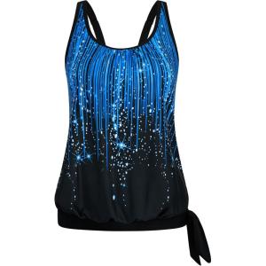 image:imageArolina Tankini Tops for Women Modest Swim Tops Only Bathing Suit with Side Straps No Bottom S22WBlue Gradient