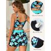 image:imageArolina 3 Piece Swimsuits for Women Tankini Sets Modest Bathing Suits Plus Size Swimsuit Swimwear 2026Blue Flowers