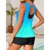 image:imageArolina 3 Piece Swimsuits for Women Tankini Sets Modest Bathing Suits Plus Size Swimsuit Swimwear 2026Blue Green
