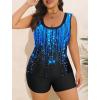 image:imageArolina 3 Piece Swimsuits for Women Tankini Sets Modest Bathing Suits Plus Size Swimsuit Swimwear 2026Blue Stripes