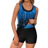 image:imageArolina 3 Piece Swimsuits for Women Tankini Sets Modest Bathing Suits Plus Size Swimsuit Swimwear 2026Blue Stripes