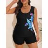 image:imageArolina 3 Piece Swimsuits for Women Tankini Sets Modest Bathing Suits Plus Size Swimsuit Swimwear 2026Colorful Flower