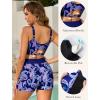 image:imageArolina 3 Piece Swimsuits for Women Tankini Sets Modest Bathing Suits Plus Size Swimsuit Swimwear 2026Dark Blue Paisley