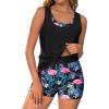 image:imageArolina 3 Piece Swimsuits for Women Tankini Sets Modest Bathing Suits Plus Size Swimsuit Swimwear 2026Flamingos