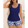 image:imageArolina 3 Piece Swimsuits for Women Tankini Sets Modest Bathing Suits Plus Size Swimsuit Swimwear 2026Navy Blue